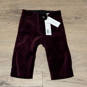 Janie & Jack Velvet Burgundy Pants